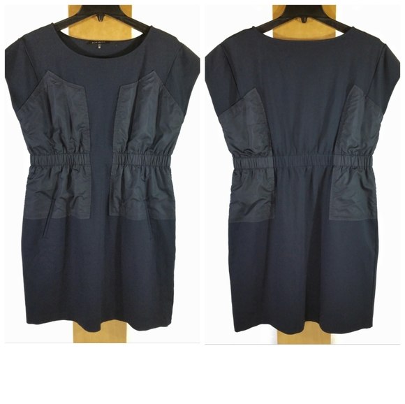 Elie Tahari Large Navy Comfortable Dress (B) - Picture 2 of 7